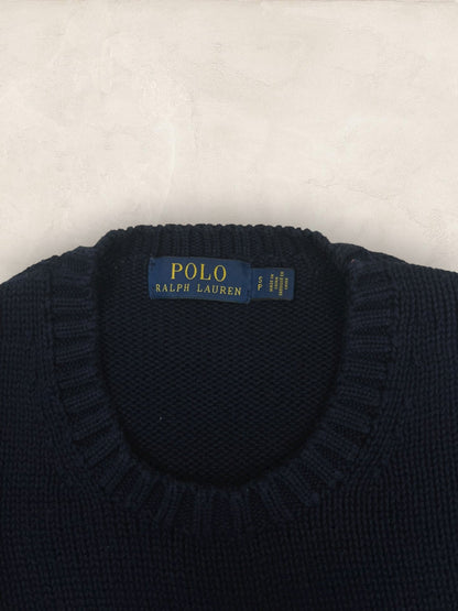 Pull Femme Col Rond Ralph Lauren bleu marine S Ref:4040 - BLEU MARINE - S - amifrip