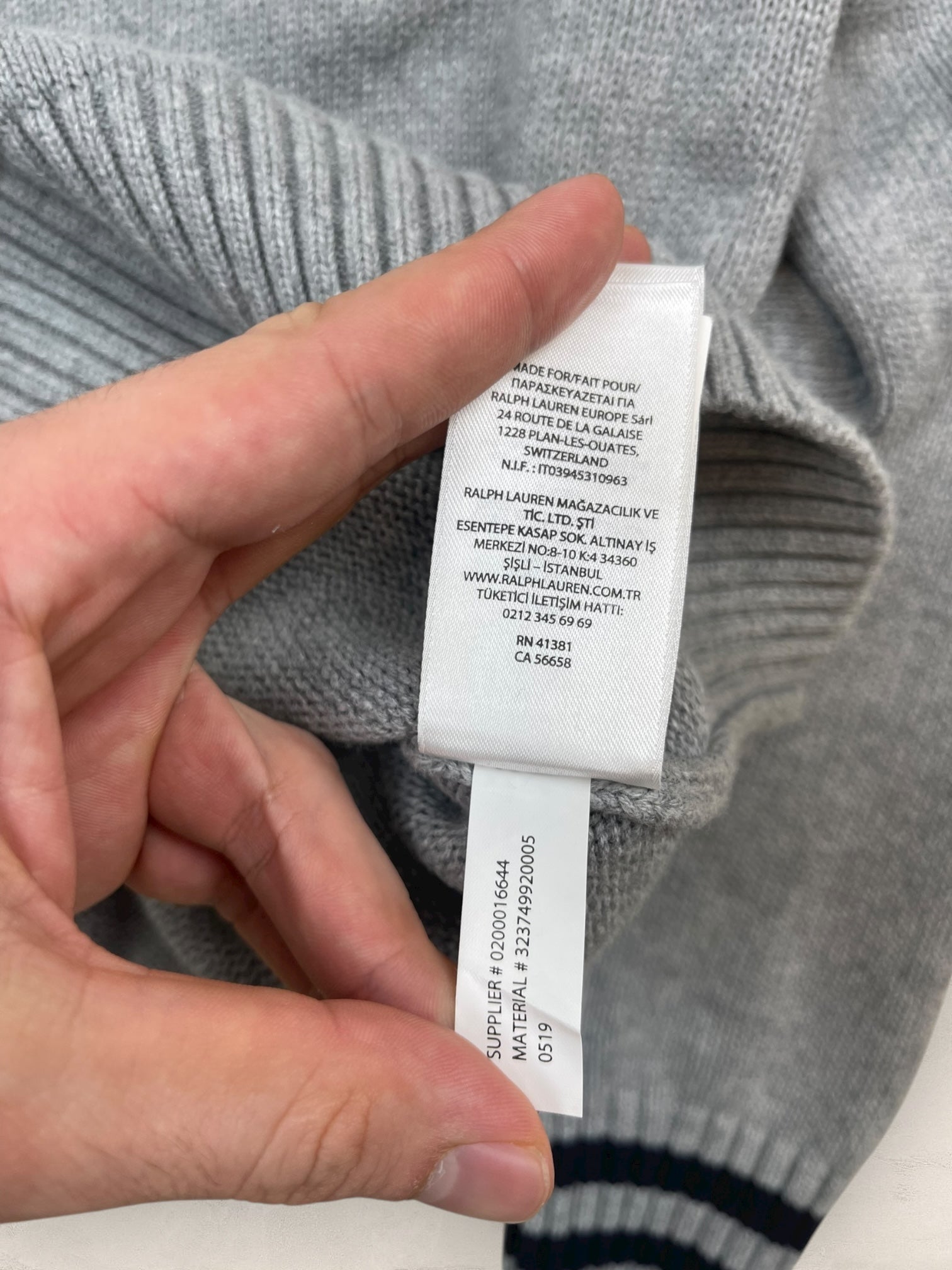 Pull femme Col Rond Ralph Lauren Gris S Ref:4046 - Gris - S - amifrip