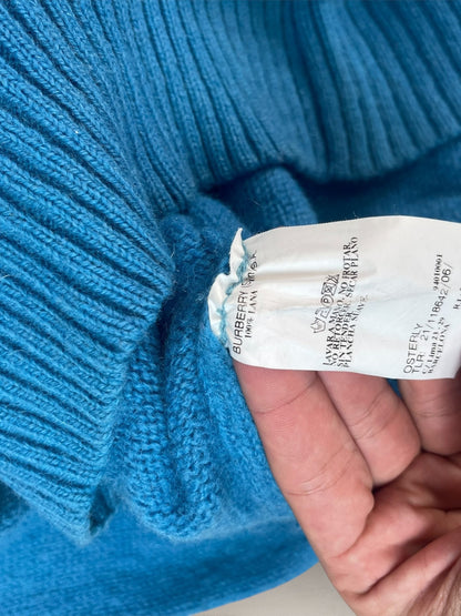 Pull Homme Burberry Col Rond Bleu L 100% Laine Ref:3762 - Bleu - L - amifrip