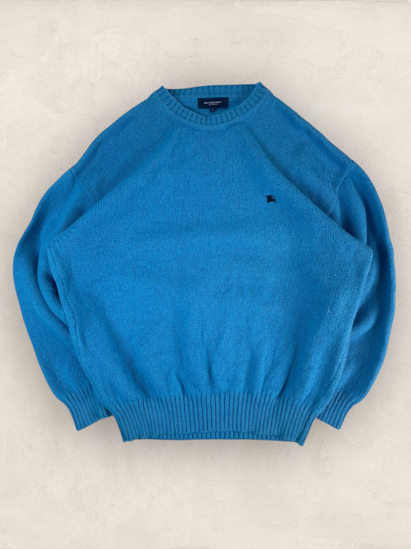 Pull Homme Burberry Col Rond Bleu L 100% Laine Ref:3762 - Bleu - L - amifrip