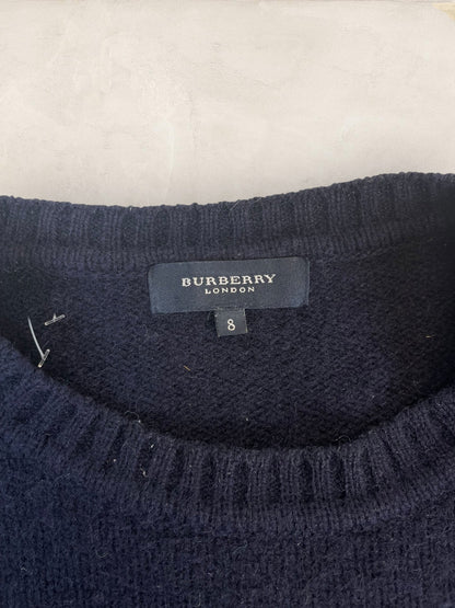 Pull Homme Burberry Col Rond Bleu Marine L 100% Laine Ref:3760 - Bleu Marine - L - amifrip