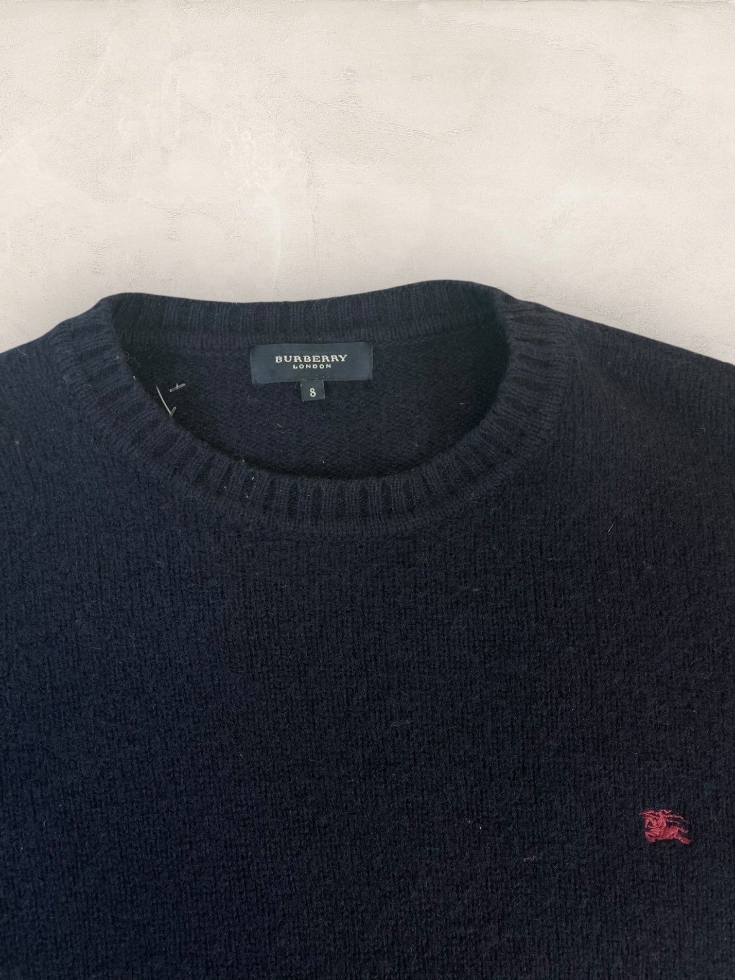 Pull Homme Burberry Col Rond Bleu Marine L 100% Laine Ref:3760 - Bleu Marine - L - amifrip