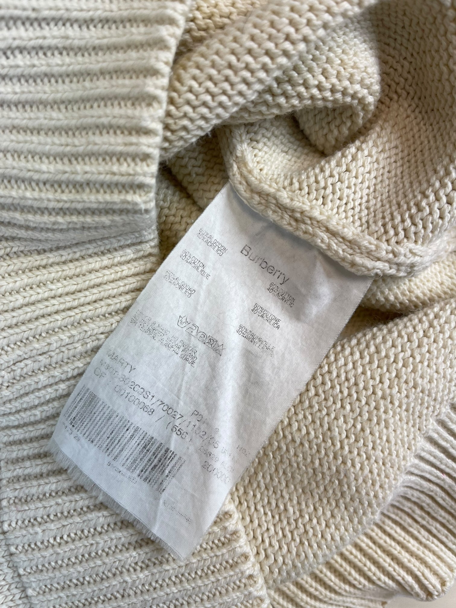 Pull Homme Burberry Creme S Ref:3758 - Creme - S - amifrip