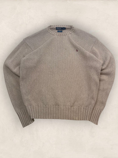 Pull Homme Col Rond Ralph Lauren Beige L Coton Ref:4053 - Beige - L - amifrip