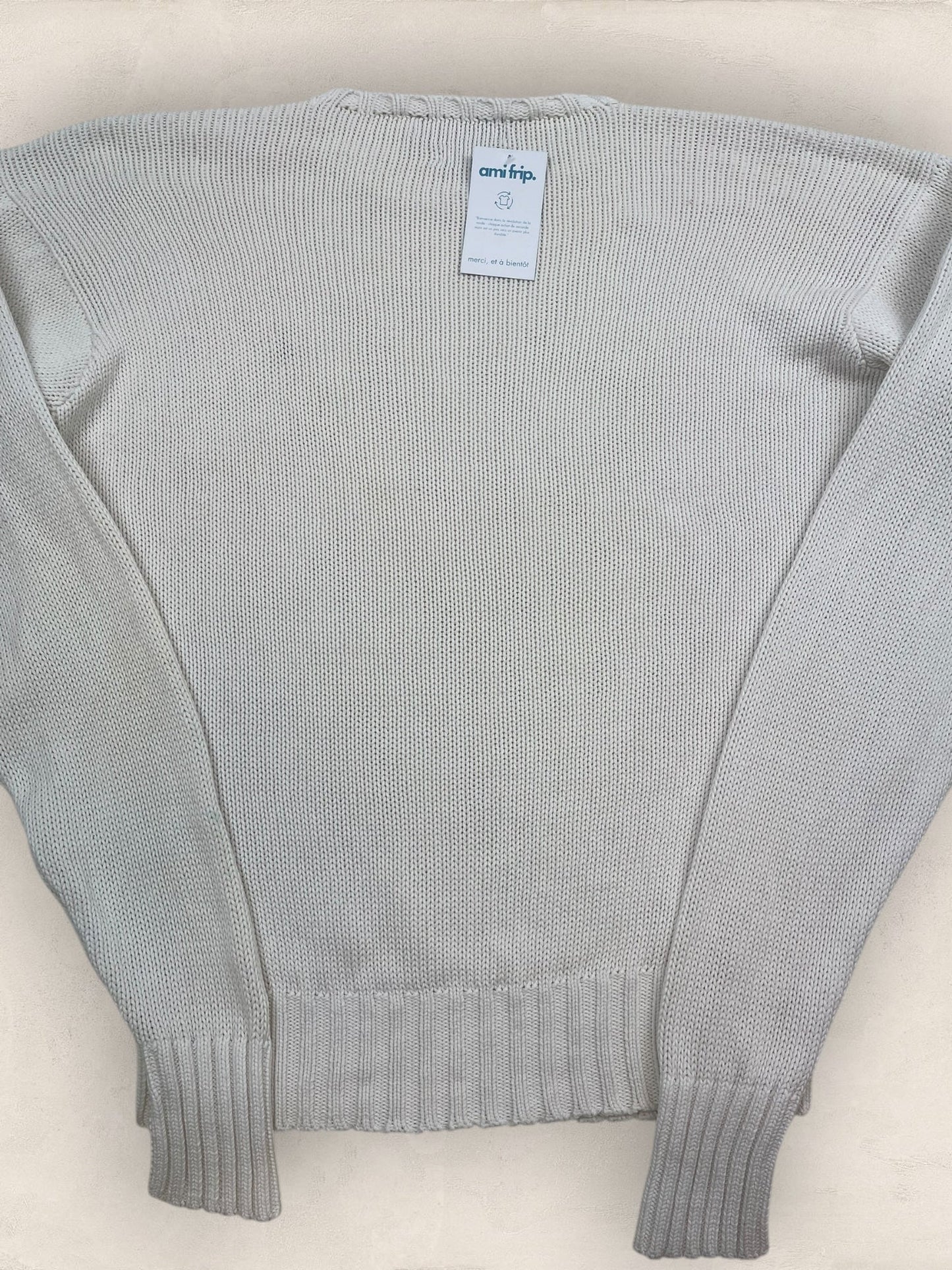 Pull Homme Col Rond Ralph Lauren Blanc L Coton Ref:4050 - Blanc - L - amifrip