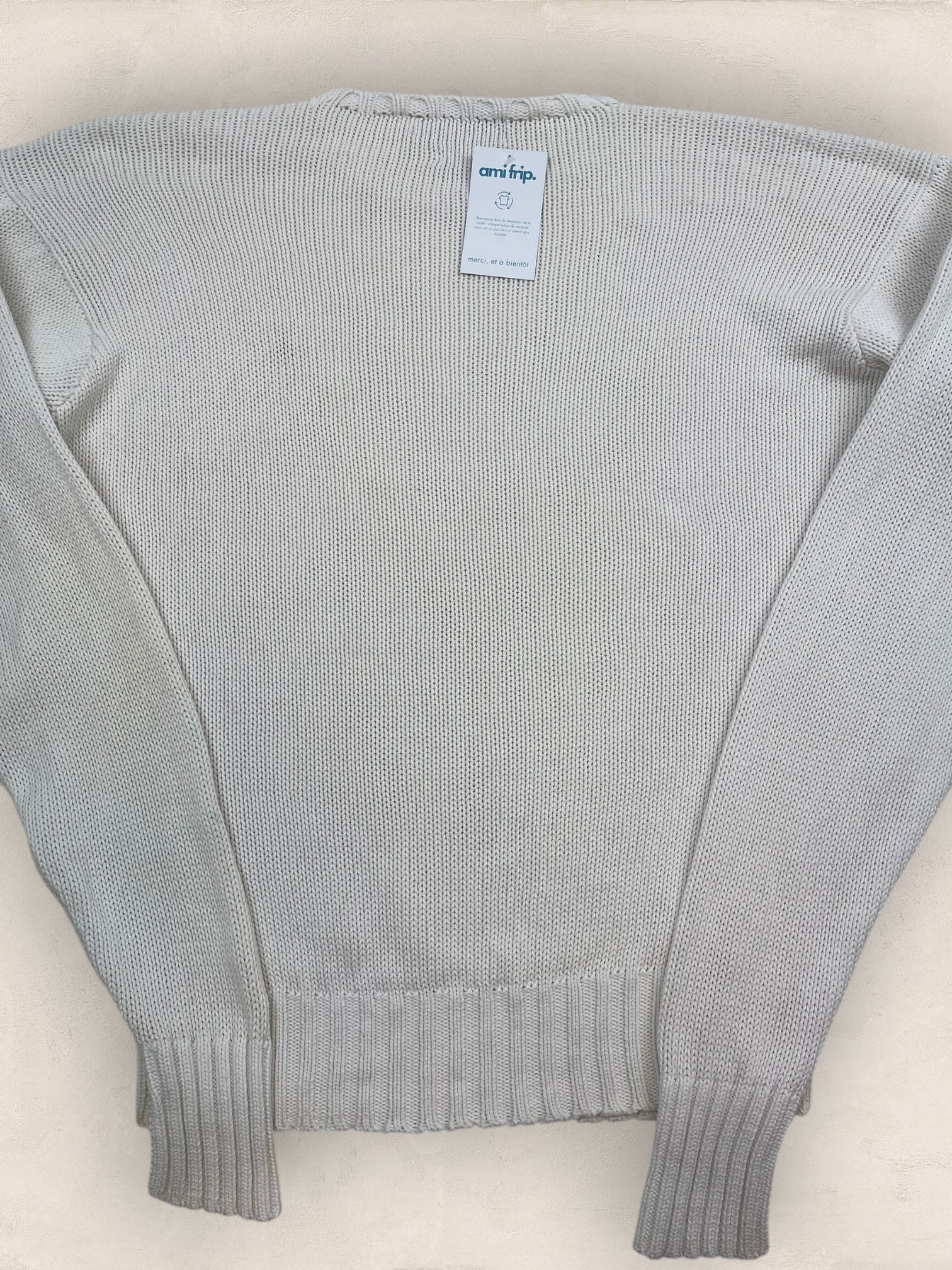 Pull Homme Col Rond Ralph Lauren Blanc L Coton Ref:4050 - Blanc - L - amifrip