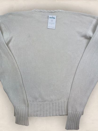 Pull Homme Col Rond Ralph Lauren Blanc L Coton Ref:4050 - Blanc - L - amifrip