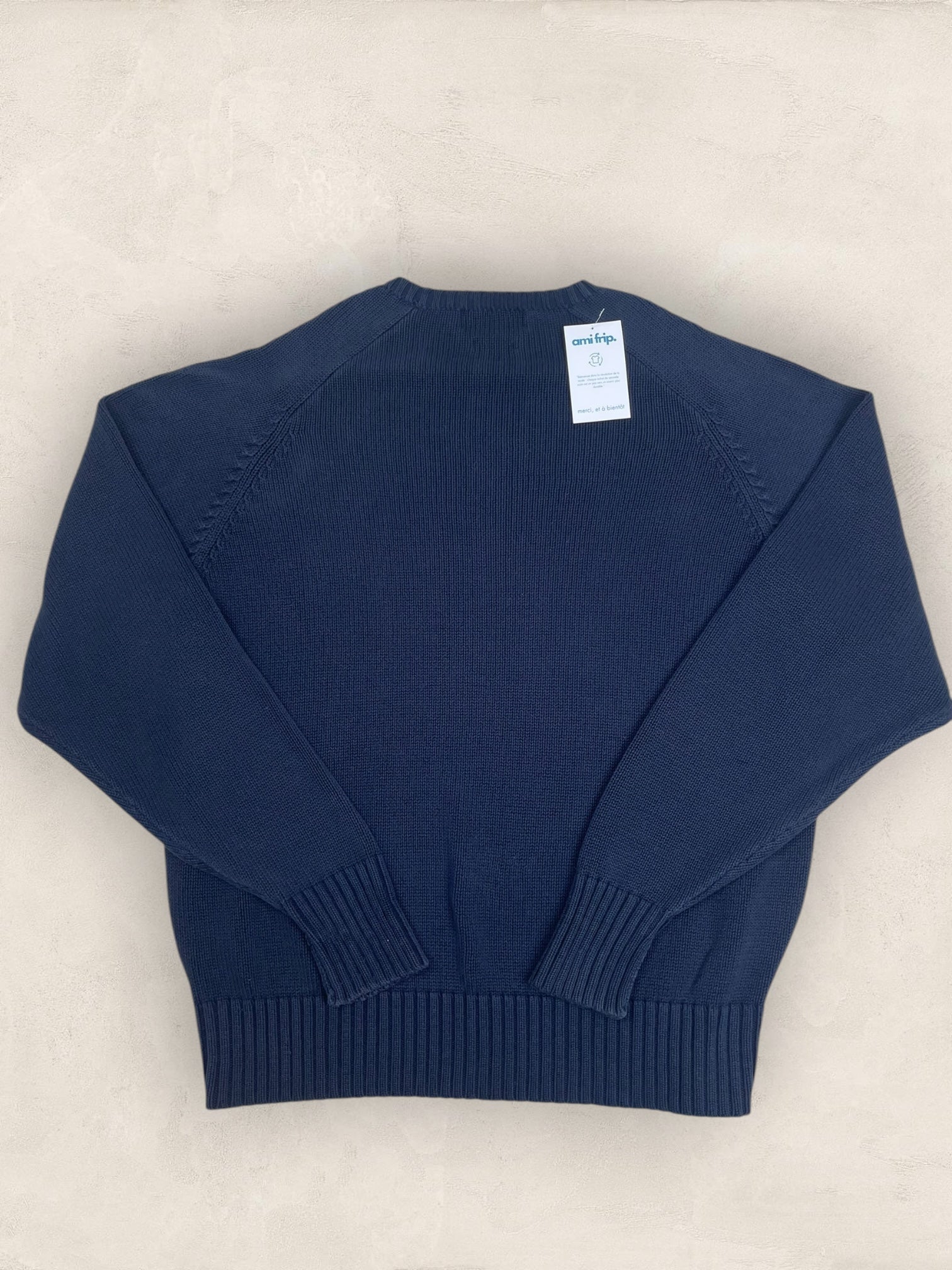 Pull Homme Col Rond Ralph Lauren Bleu Marine coton XL Ref:4039 - Bleu Marine - XL - amifrip