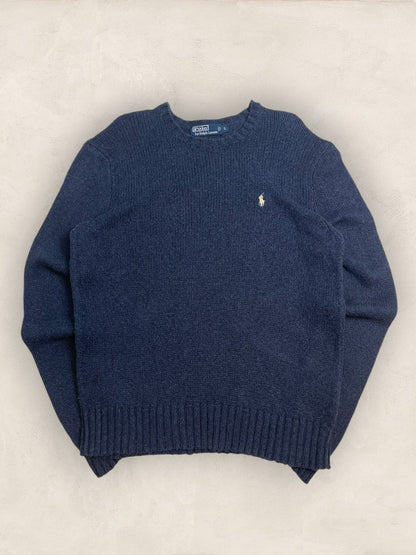 Pull Homme Col Rond Ralph Lauren Bleu Marine Laine L Ref:4064 - Bleu Marine - L - amifrip