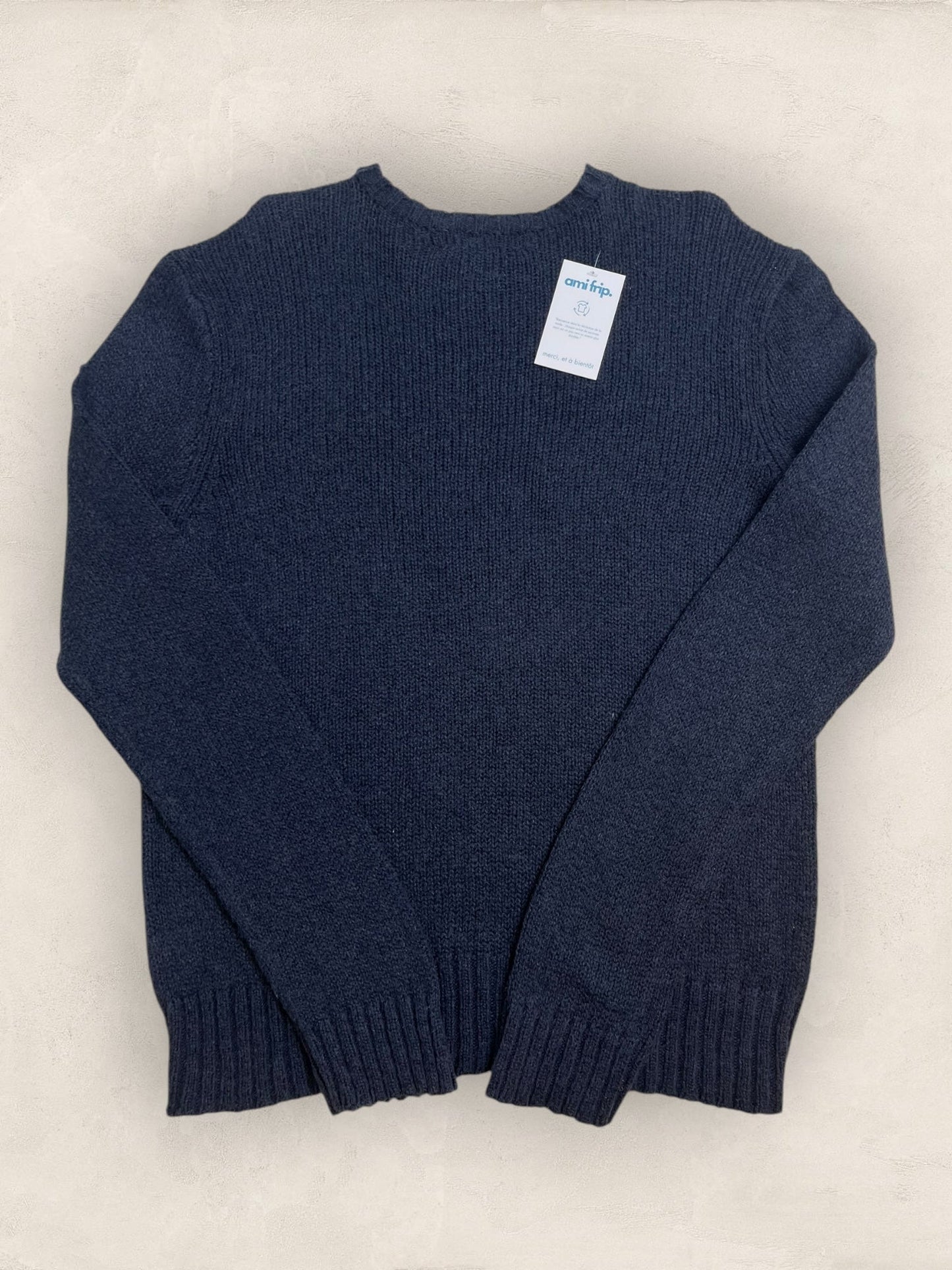 Pull Homme Col Rond Ralph Lauren Bleu Marine Laine L Ref:4064 - Bleu Marine - L - amifrip