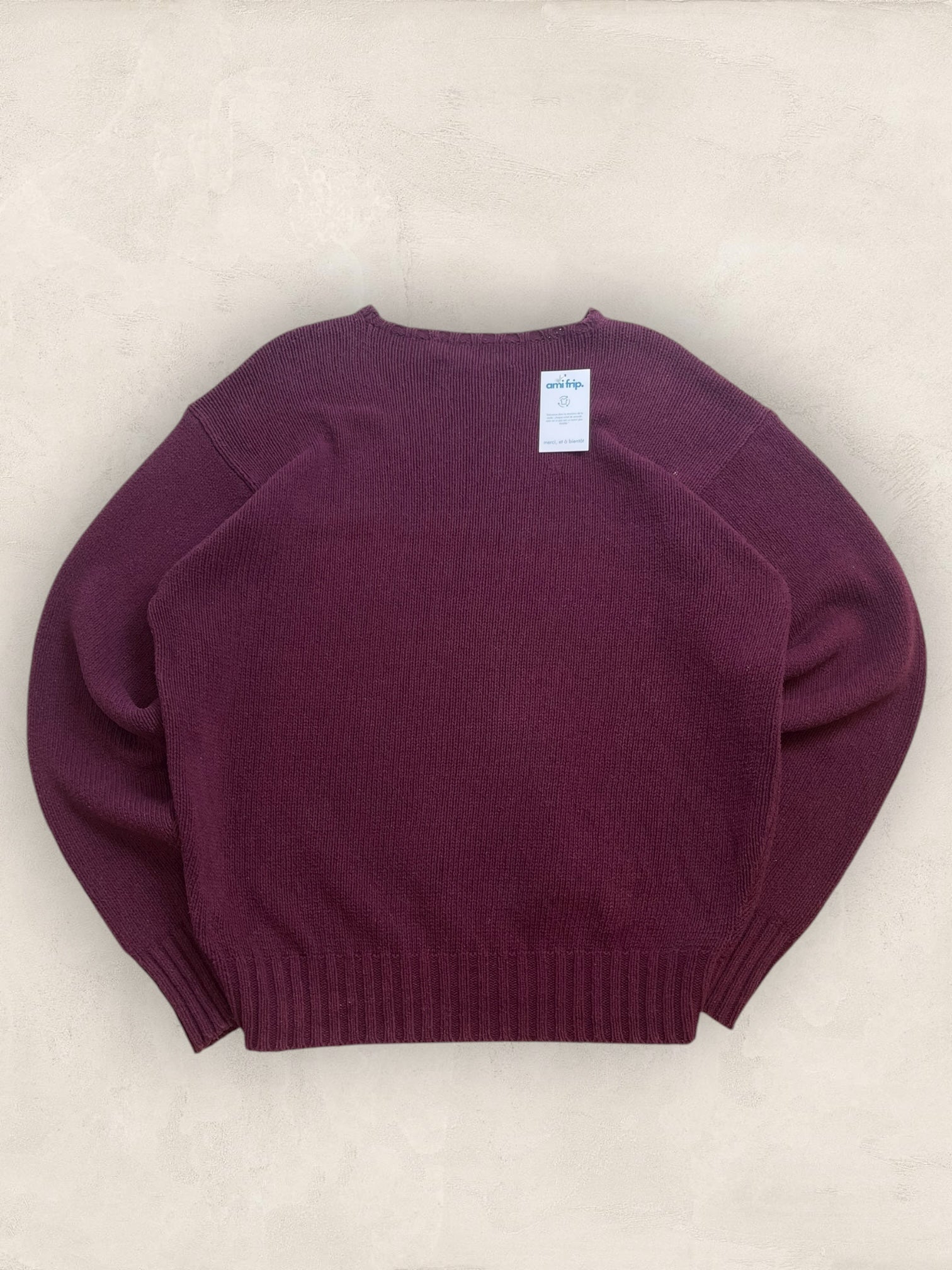 Pull Homme Col Rond Ralph Lauren Bordeaux coton XL Ref:4061 - Bordeaux - XL - amifrip