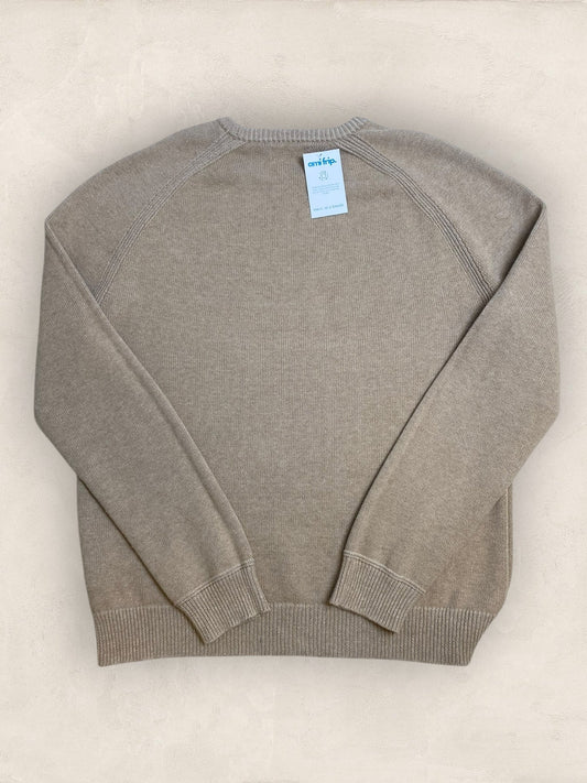 Pull Homme Col Rond Ralph Lauren Creme coton L Ref:4070 - Creme - L - amifrip