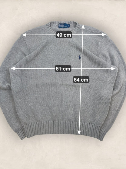 Pull Homme Col Rond Ralph Lauren Gris L Ref:4045 - Gris - L - amifrip