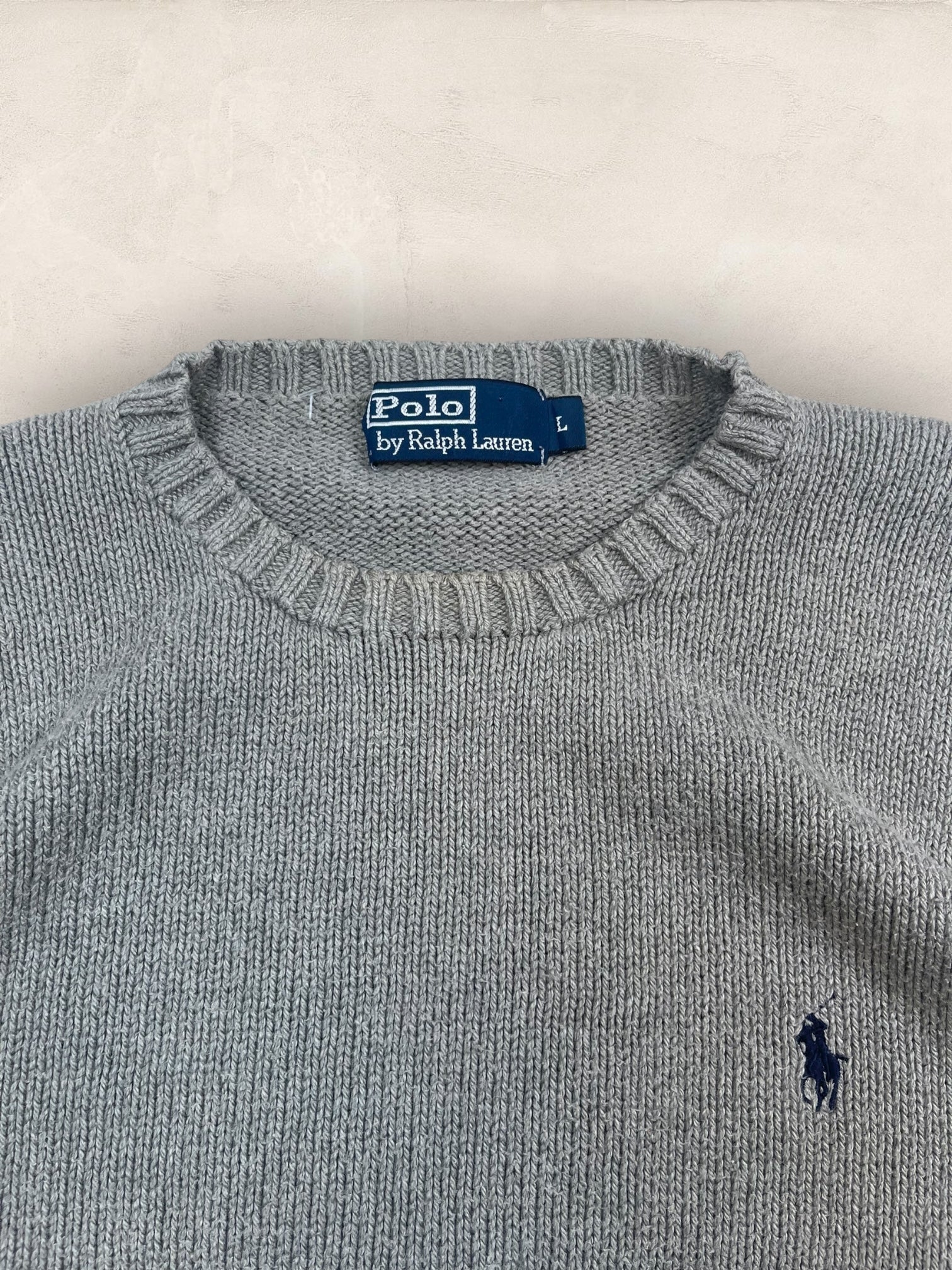 Pull Homme Col Rond Ralph Lauren Gris L Ref:4045 - Gris - L - amifrip