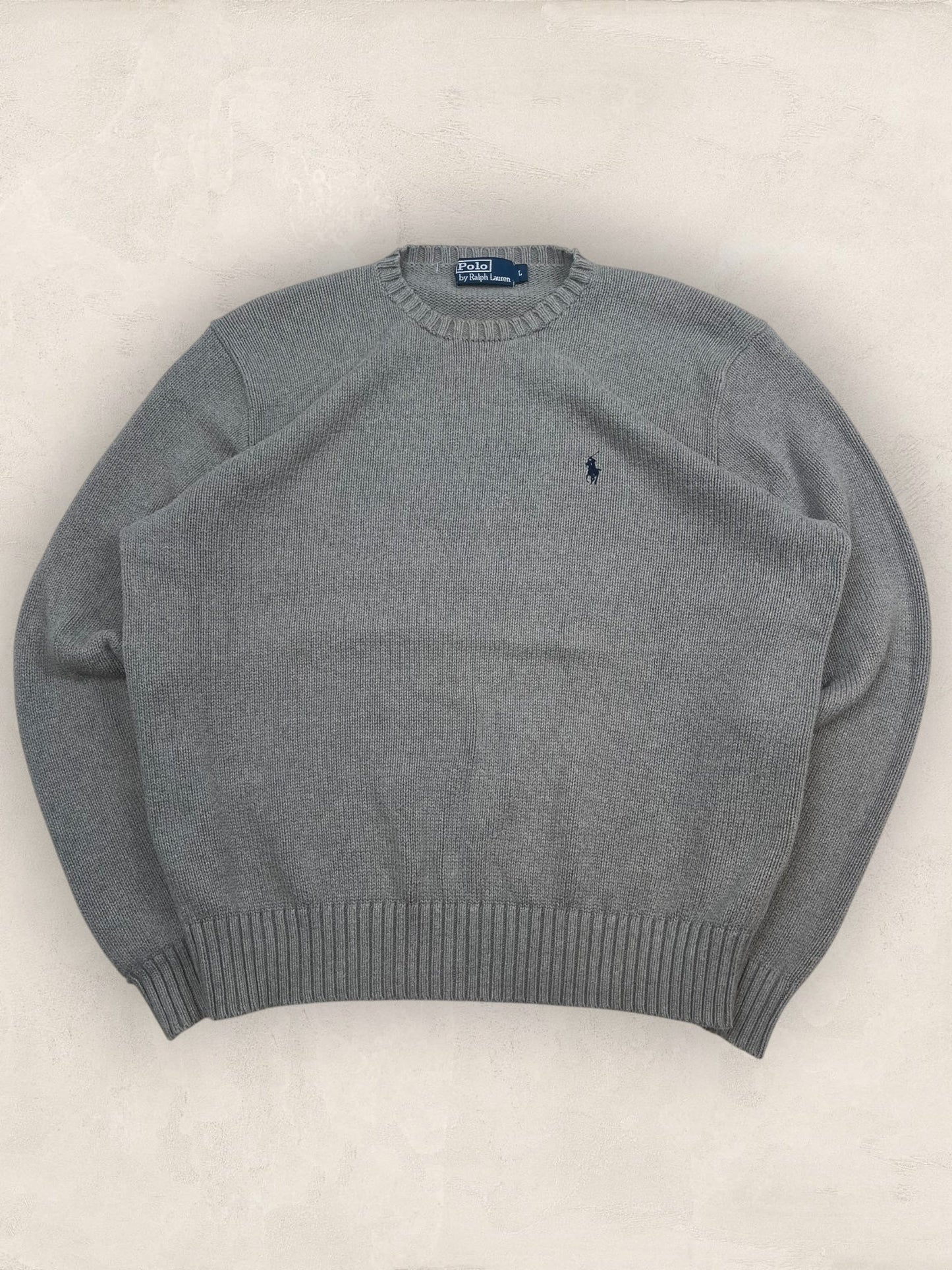 Pull Homme Col Rond Ralph Lauren Gris L Ref:4045 - Gris - L - amifrip