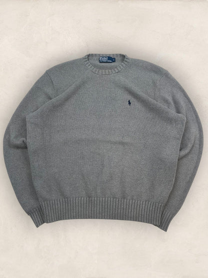 Pull Homme Col Rond Ralph Lauren Gris L Ref:4045 - Gris - L - amifrip