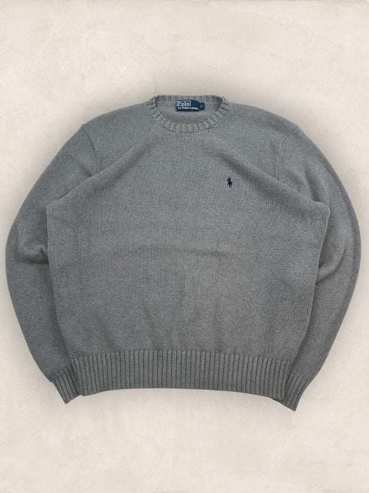 Pull Homme Col Rond Ralph Lauren Gris L Ref:4045 - Gris - L - amifrip