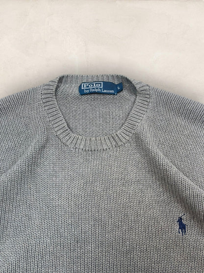 Pull Homme Col Rond Ralph Lauren Gris L Ref:4048 - Gris - L - amifrip