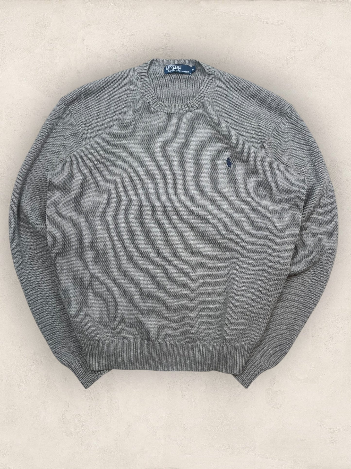 Pull Homme Col Rond Ralph Lauren Gris L Ref:4048 - Gris - L - amifrip