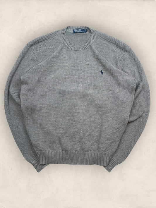 Pull Homme Col Rond Ralph Lauren Gris L Ref:4048 - Gris - L - amifrip