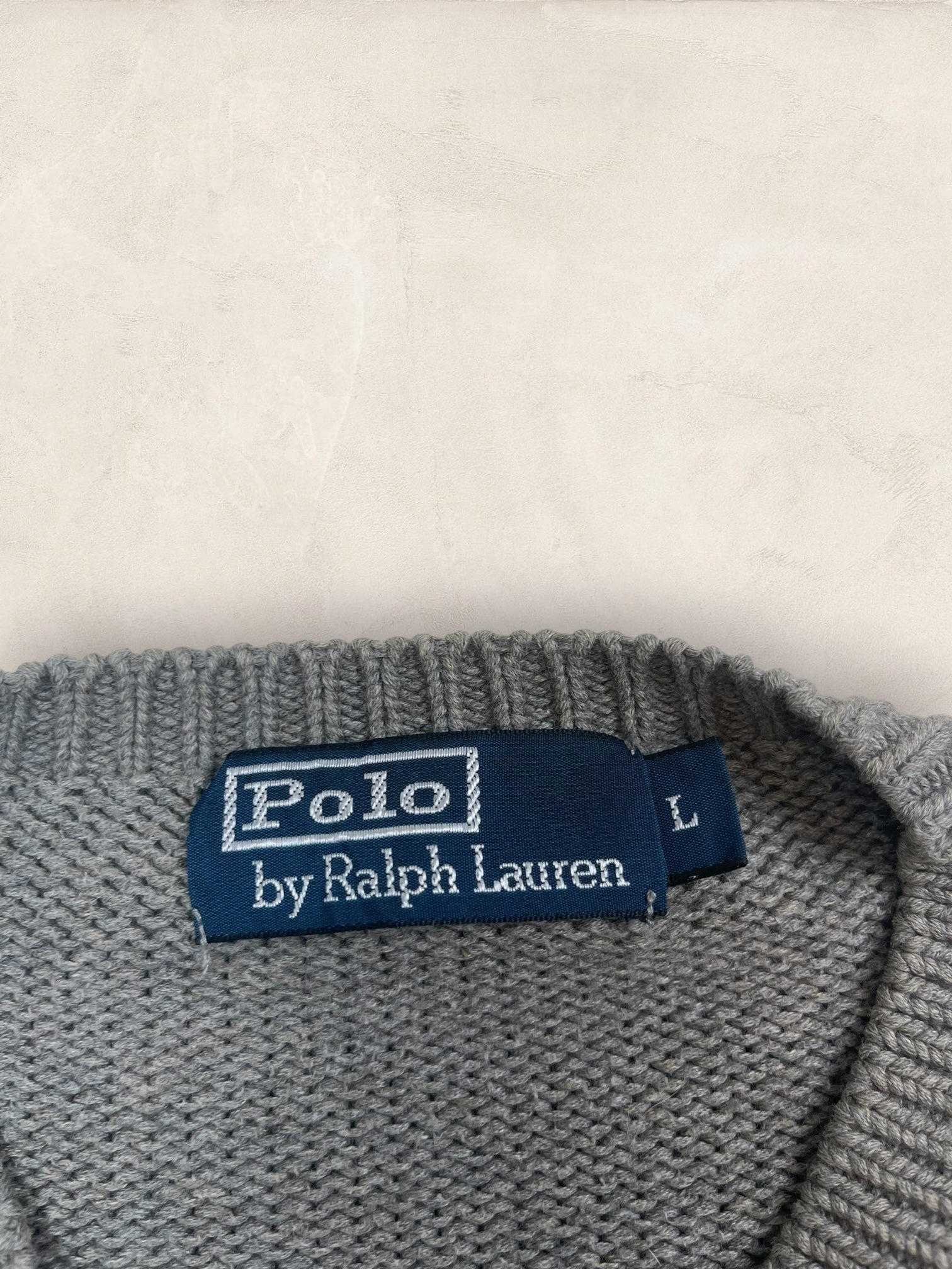 Pull Homme Col Rond Ralph Lauren Gris L Ref:4048 - Gris - L - amifrip