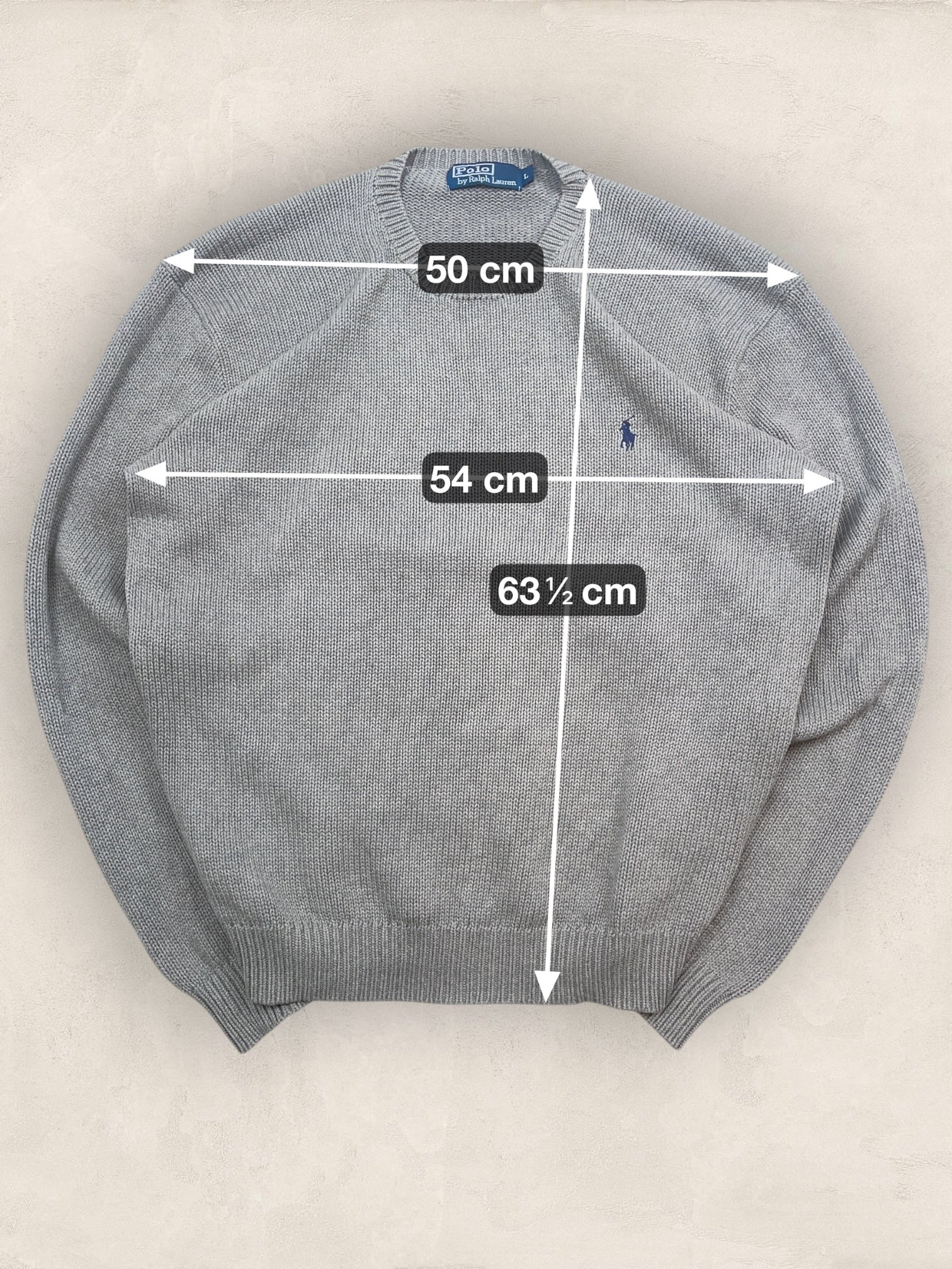 Pull Homme Col Rond Ralph Lauren Gris L Ref:4048 - Gris - L - amifrip