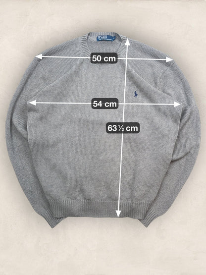 Pull Homme Col Rond Ralph Lauren Gris L Ref:4048 - Gris - L - amifrip