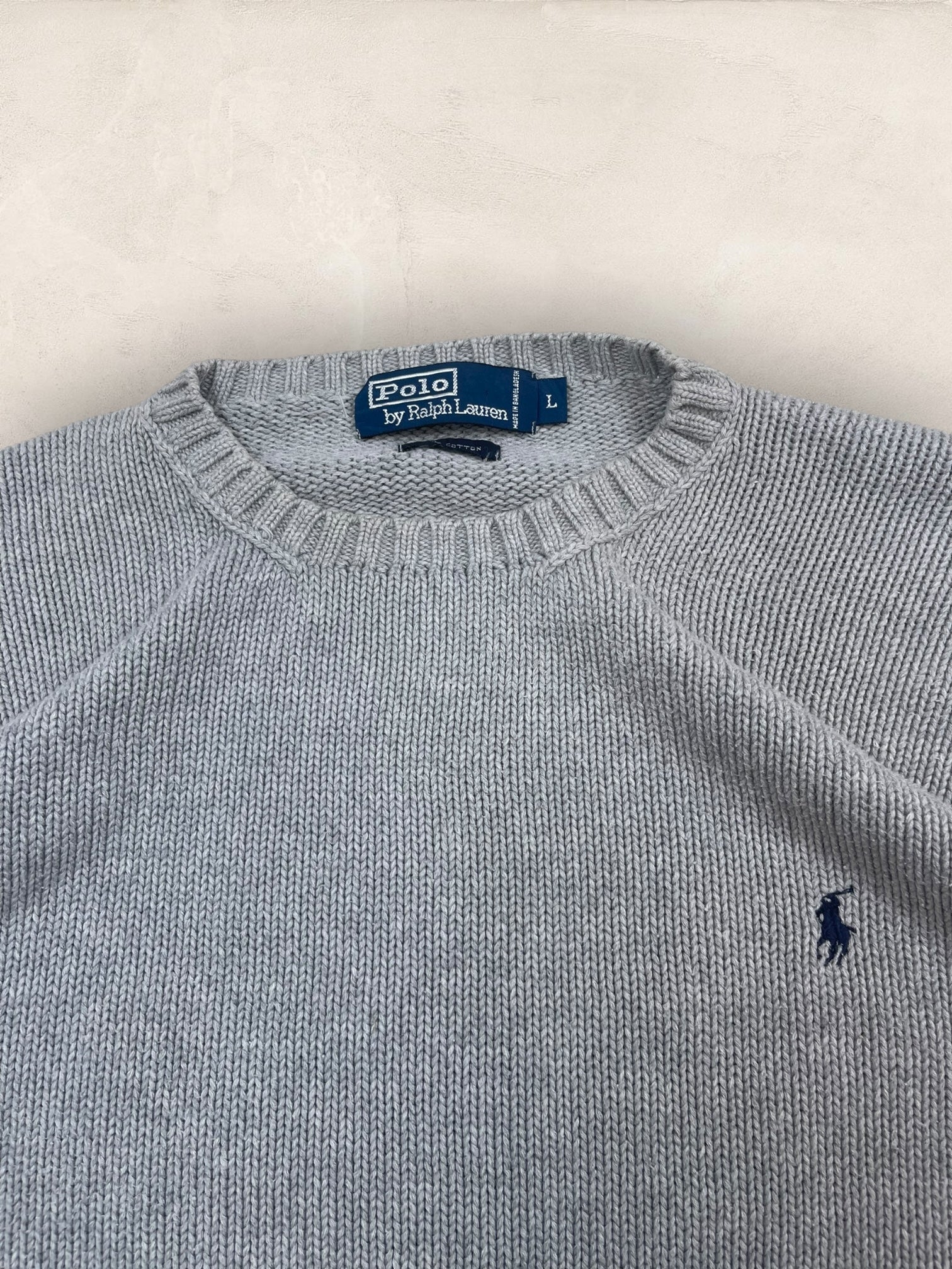 Pull Homme Col Rond Ralph Lauren Gris L Ref:4049 - Gris - L - amifrip