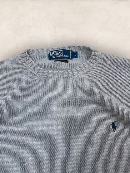 Pull Homme Col Rond Ralph Lauren Gris L Ref:4049 - Gris - L - amifrip