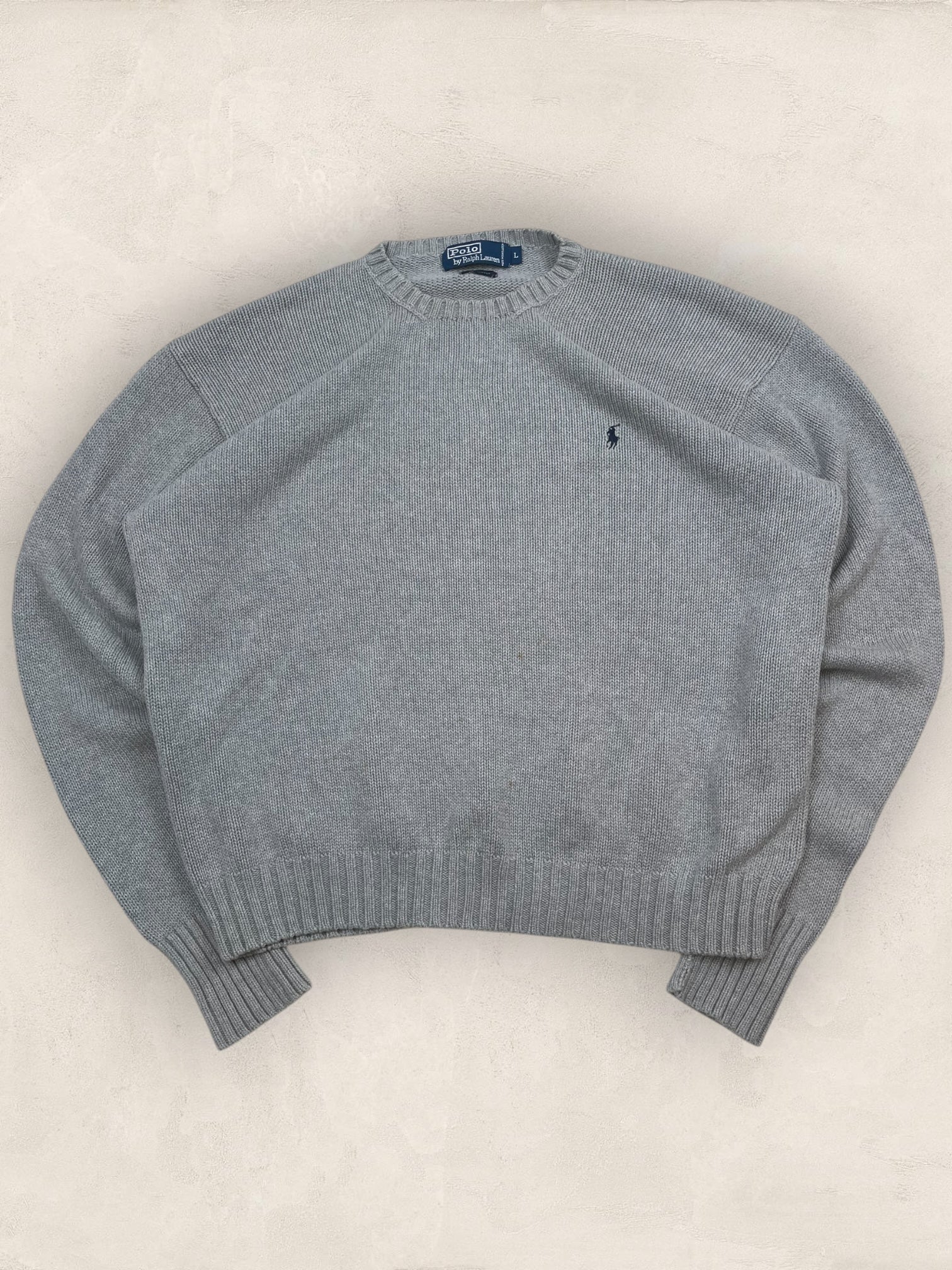 Pull Homme Col Rond Ralph Lauren Gris L Ref:4049 - Gris - L - amifrip