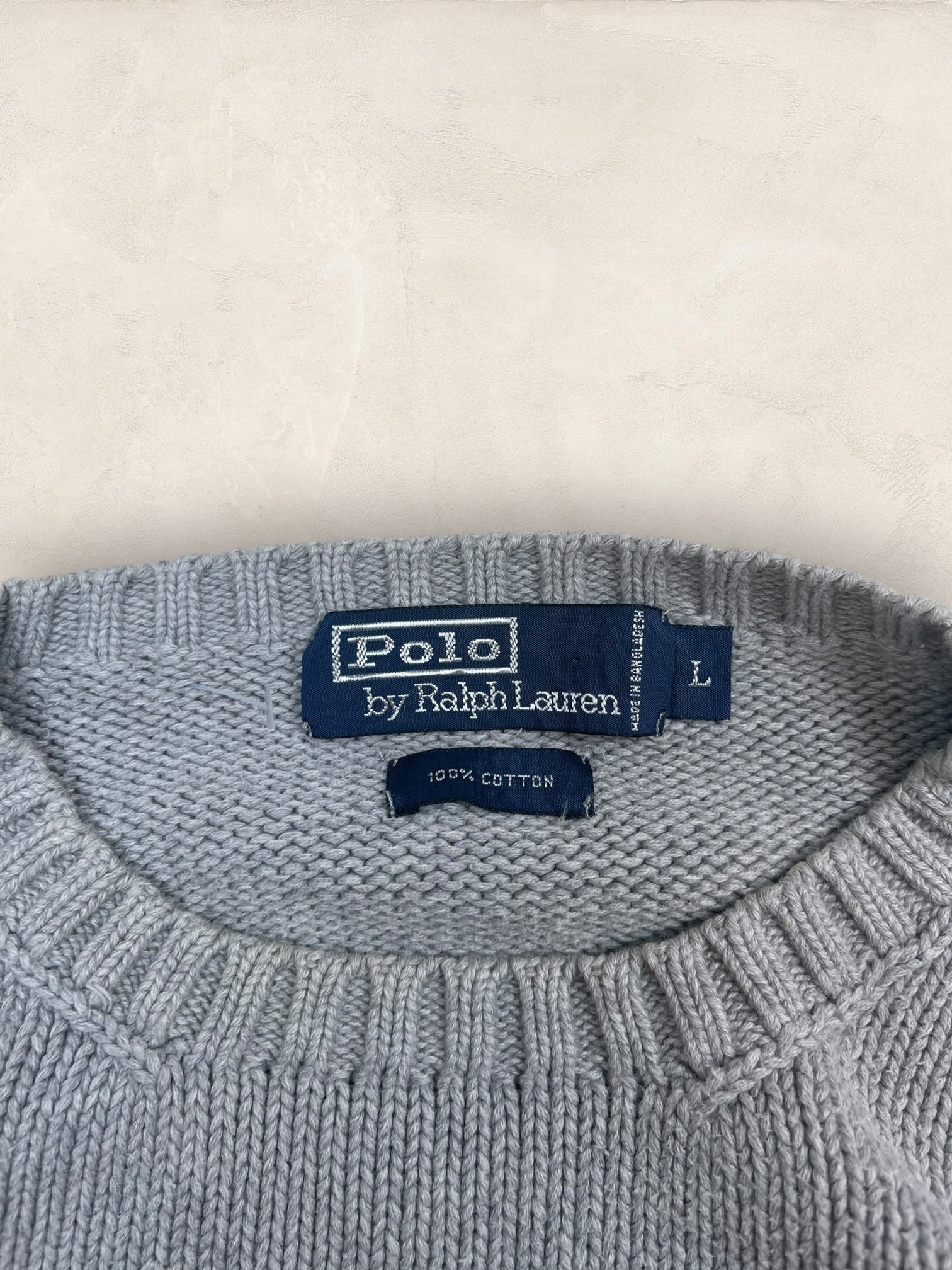 Pull Homme Col Rond Ralph Lauren Gris L Ref:4049 - Gris - L - amifrip