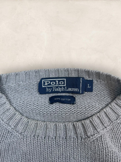 Pull Homme Col Rond Ralph Lauren Gris L Ref:4049 - Gris - L - amifrip