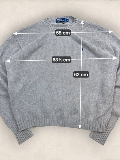 Pull Homme Col Rond Ralph Lauren Gris L Ref:4049 - Gris - L - amifrip