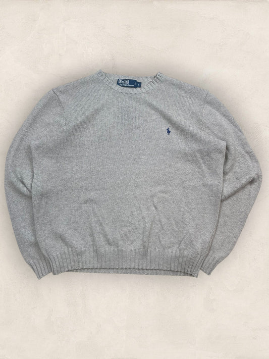 Pull Homme Col Rond Ralph Lauren Gris L Ref:4054 - Gris - L - amifrip