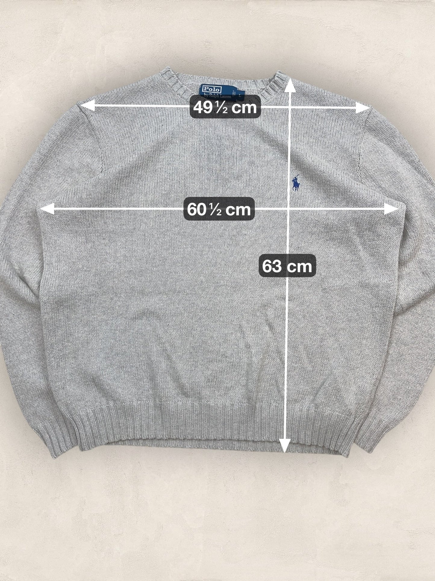 Pull Homme Col Rond Ralph Lauren Gris L Ref:4054 - Gris - L - amifrip