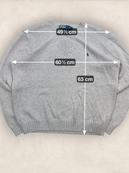 Pull Homme Col Rond Ralph Lauren Gris L Ref:4054 - Gris - L - amifrip