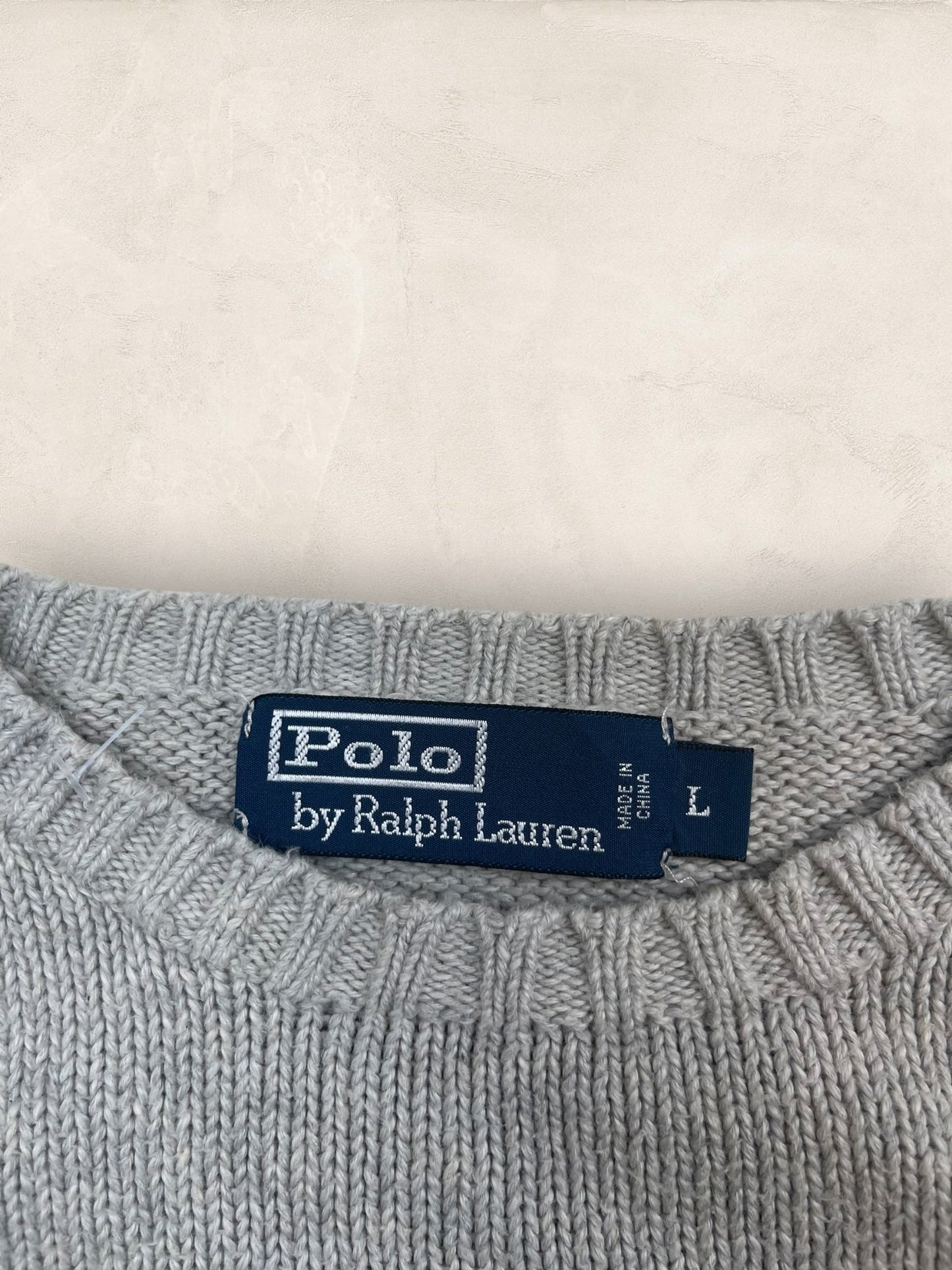 Pull Homme Col Rond Ralph Lauren Gris L Ref:4054 - Gris - L - amifrip