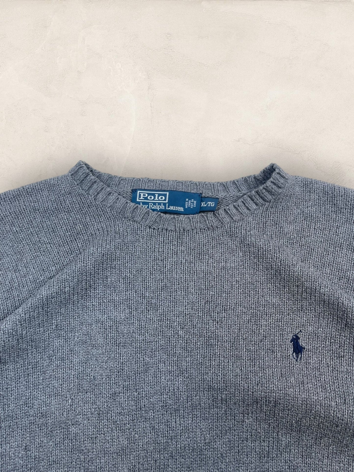 Pull Homme Col Rond Ralph Lauren Gris XL Ref:4043 - Gris - XL - amifrip