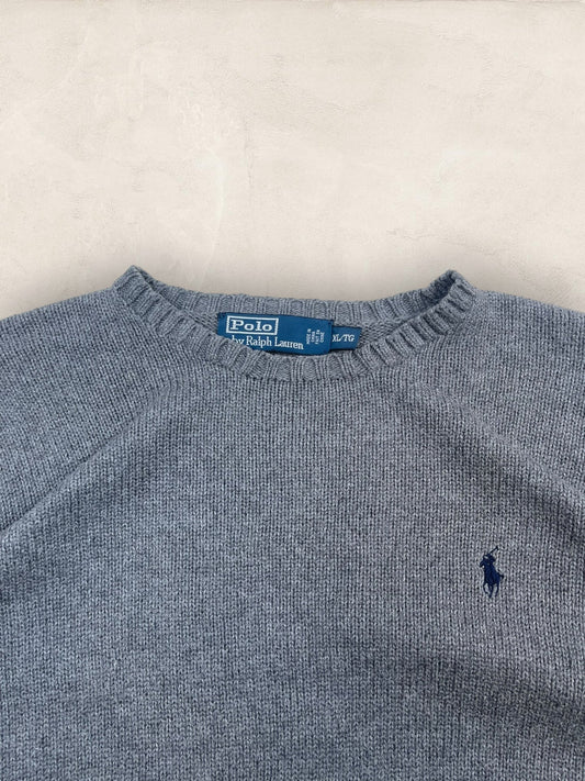 Pull Homme Col Rond Ralph Lauren Gris XL Ref:4043 - Gris - XL - amifrip