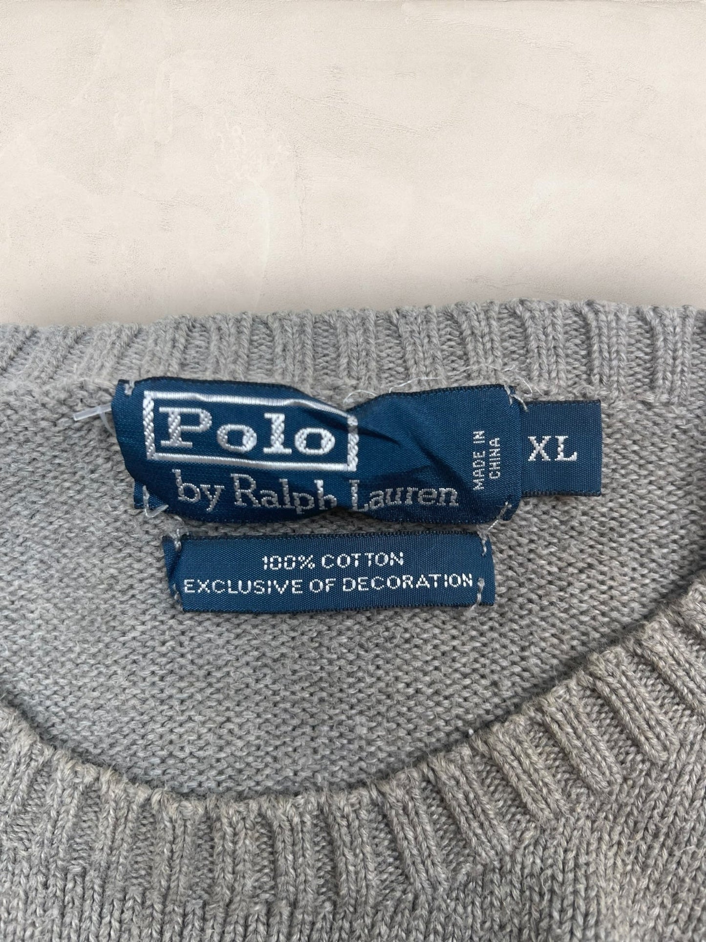 Pull Homme Col Rond Ralph Lauren Gris XL Ref:4055 - Gris - XL - amifrip