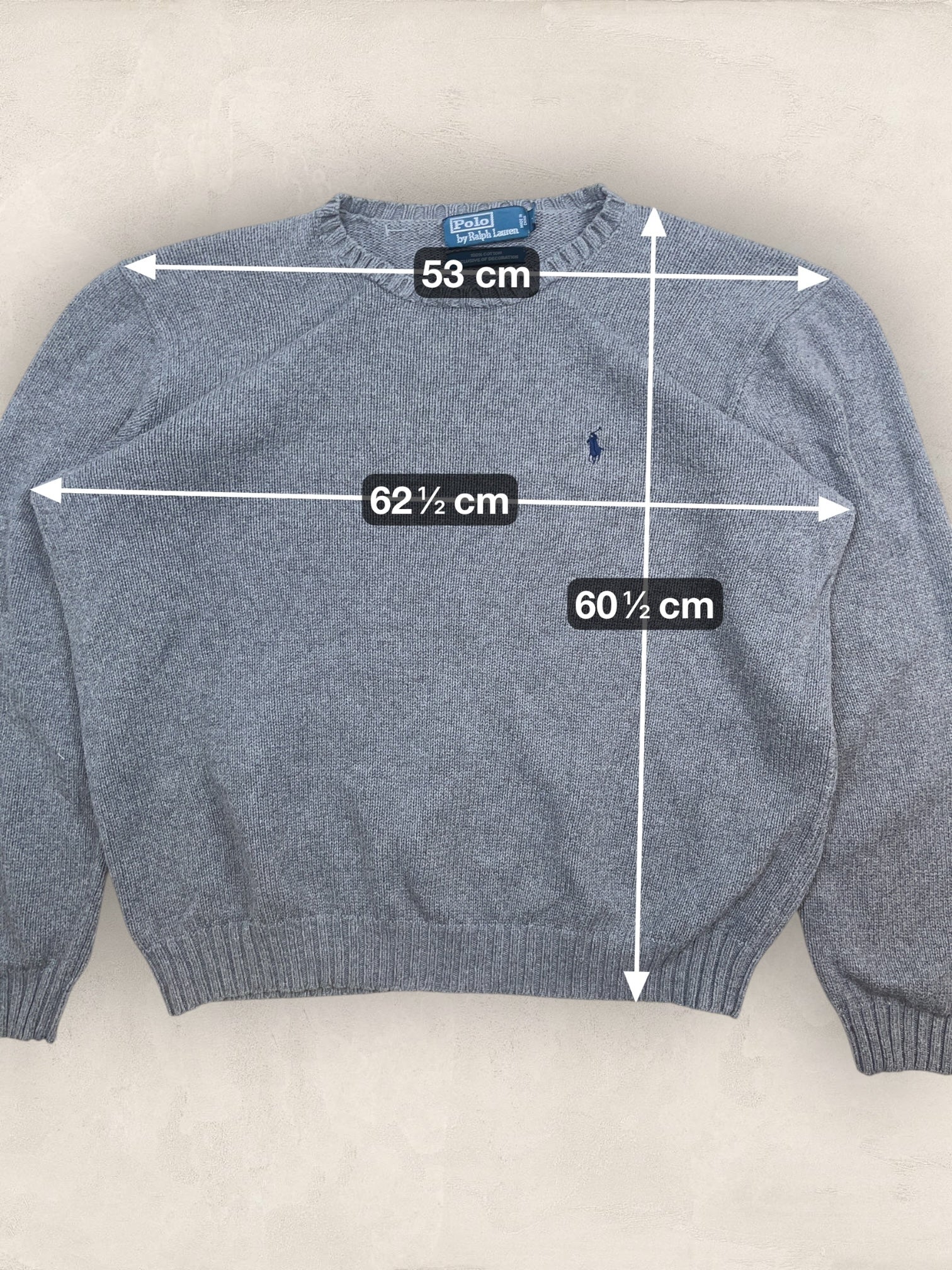 Pull Homme Col Rond Ralph Lauren Gris XL Ref:4057 - Gris - XL - amifrip