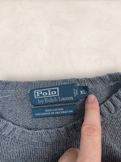 Pull Homme Col Rond Ralph Lauren Gris XL Ref:4057 - Gris - XL - amifrip