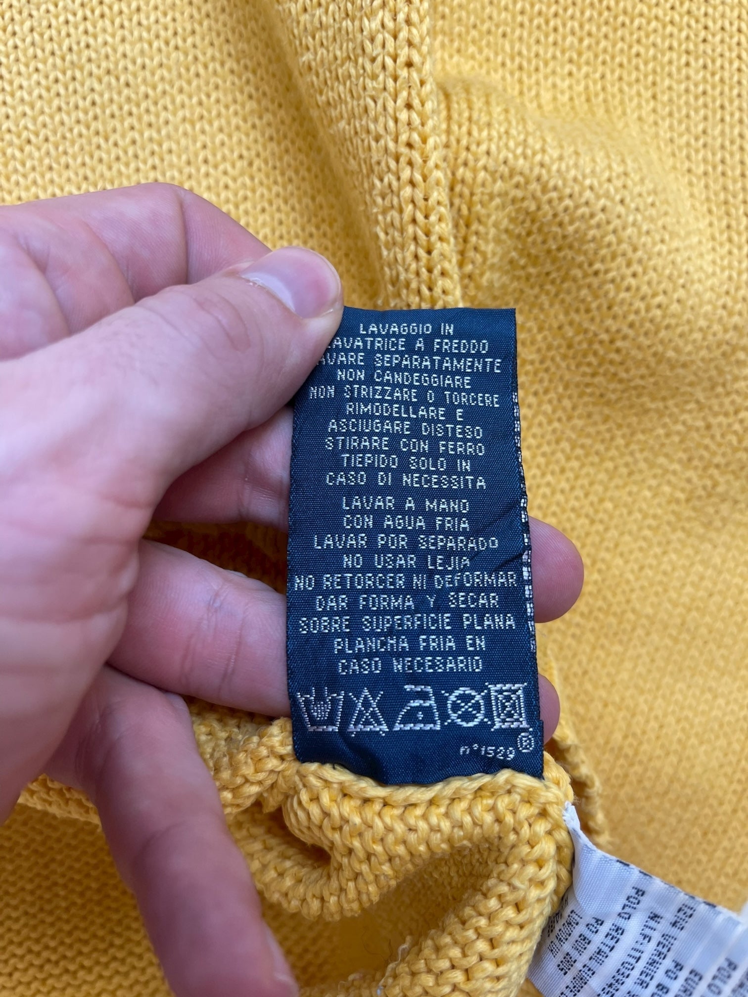 Pull Homme Col Rond Ralph Lauren Jaune S coton Ref:4062 - Jaune - S - amifrip