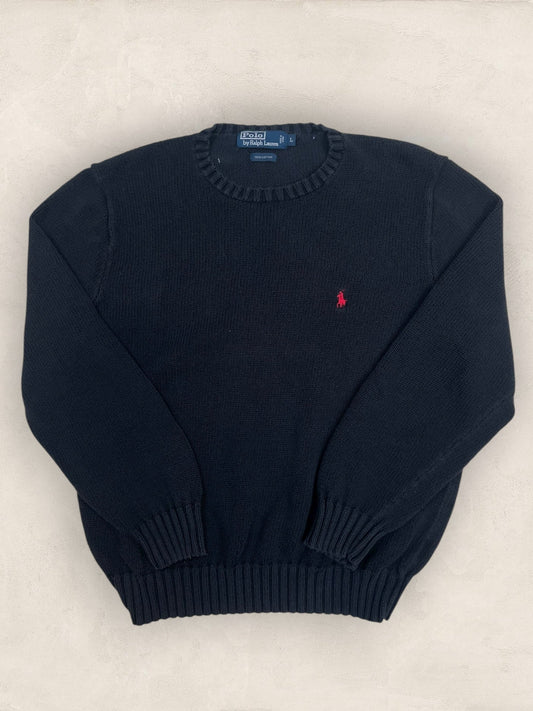 Pull Homme Col Rond Ralph Lauren Noir L coton Ref:4034 - Noir - L - amifrip