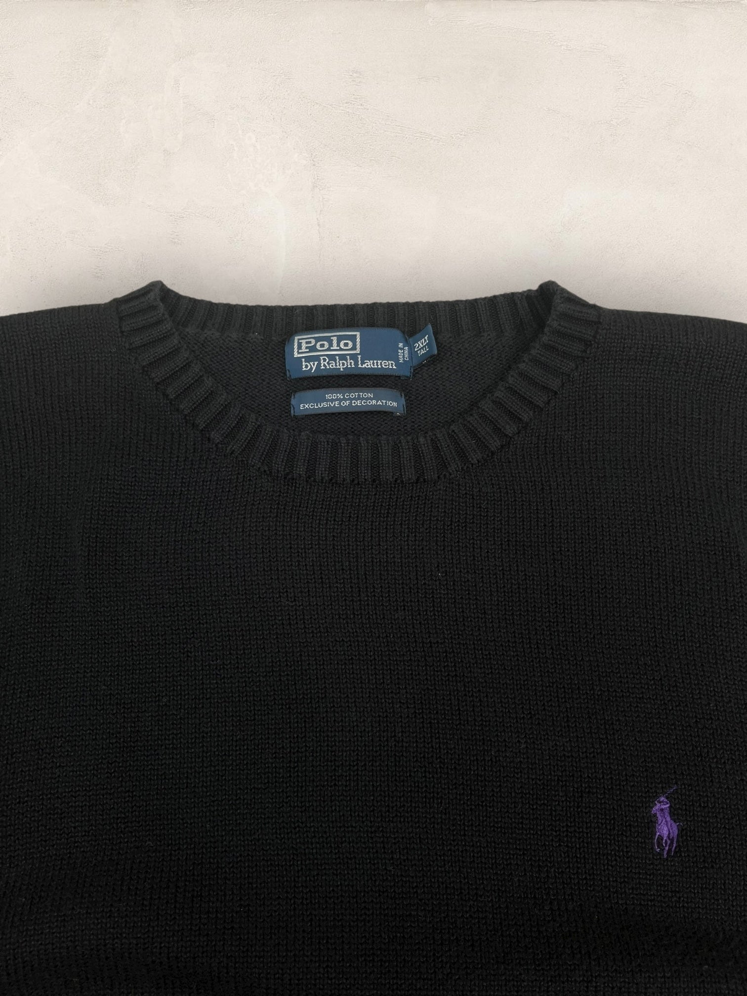 Pull Homme Col Rond Ralph Lauren Noir XXL coton Ref:4038 - Noir - XXL - amifrip