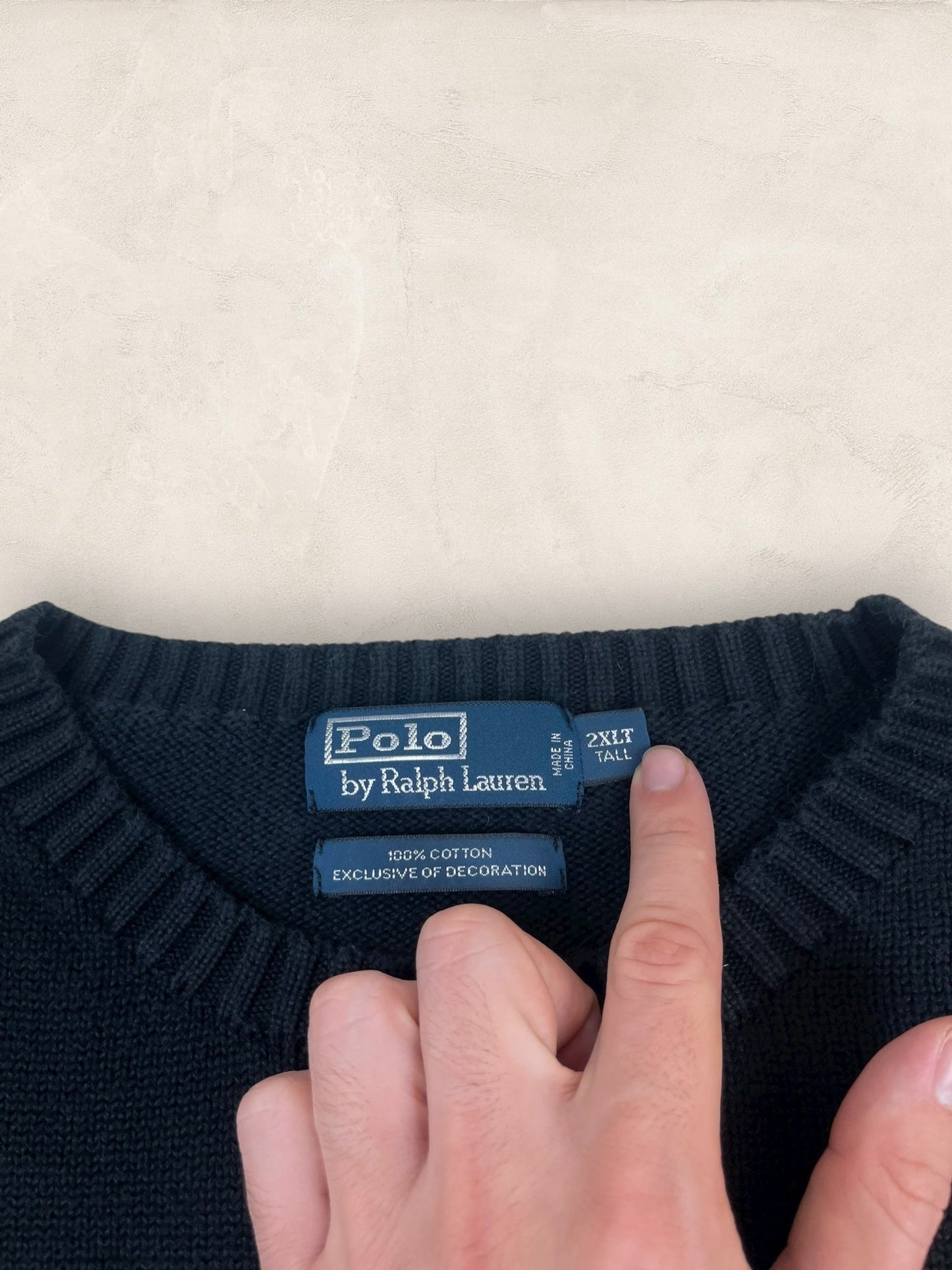 Pull Homme Col Rond Ralph Lauren Noir XXL coton Ref:4038 - Noir - XXL - amifrip