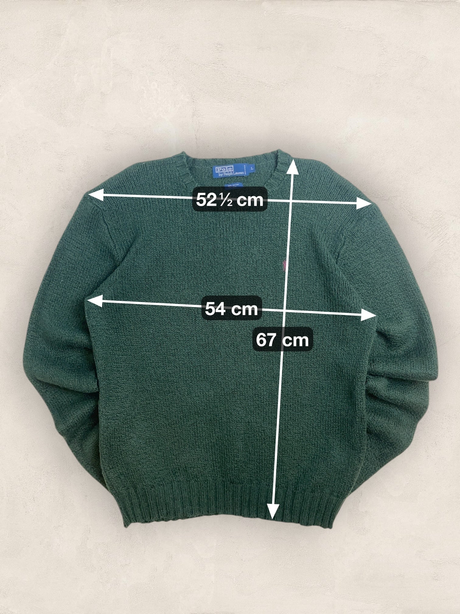 Pull Homme Col Rond Ralph Lauren Vert coton L Ref:4063 - Vert - L - amifrip