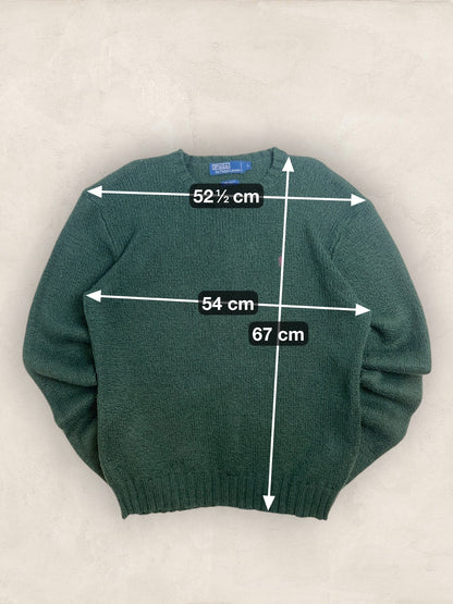 Pull Homme Col Rond Ralph Lauren Vert coton L Ref:4063 - Vert - L - amifrip