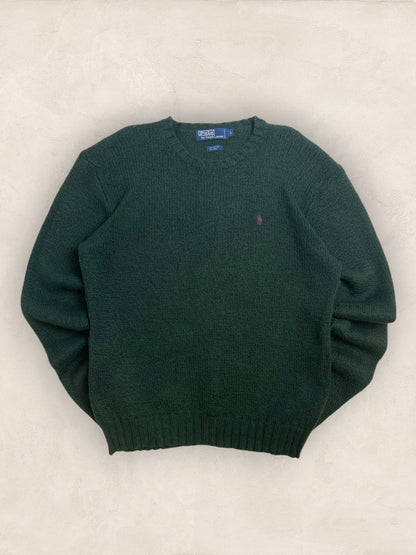 Pull Homme Col Rond Ralph Lauren Vert coton L Ref:4063 - Vert - L - amifrip