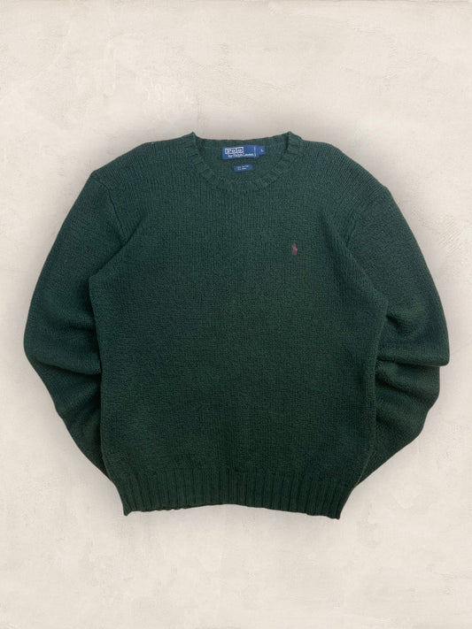 Pull Homme Col Rond Ralph Lauren Vert coton L Ref:4063 - Vert - L - amifrip